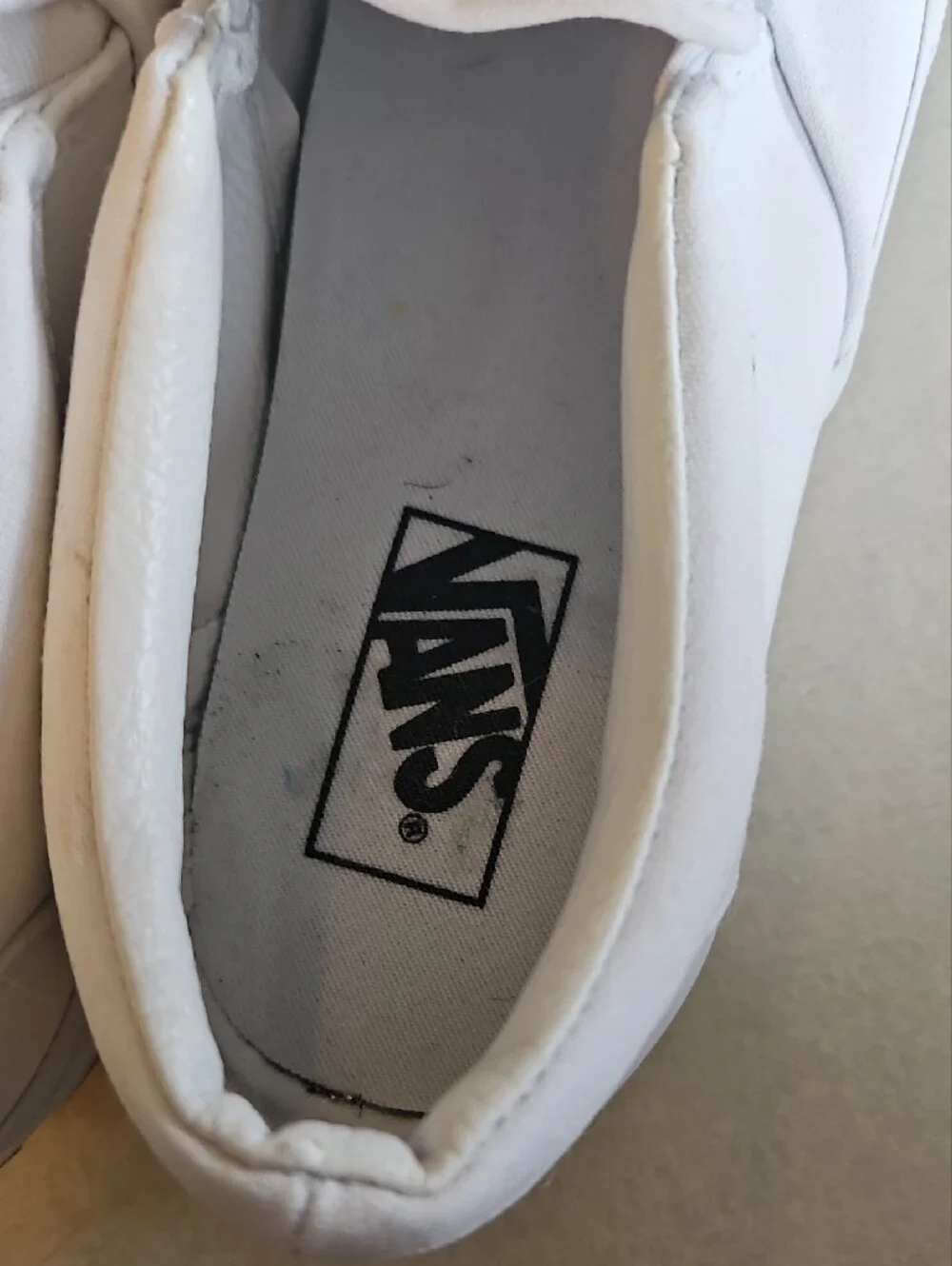Vans White Slip-On Platform Loafers